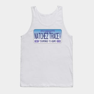 Natchez Trace Parkway, Mississippi license plate Tank Top